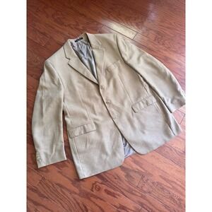 Vintage CHAPS RALPH LAUREN‎ Men's Size 46S Tan Wool SUIT COAT Jacket Blazer